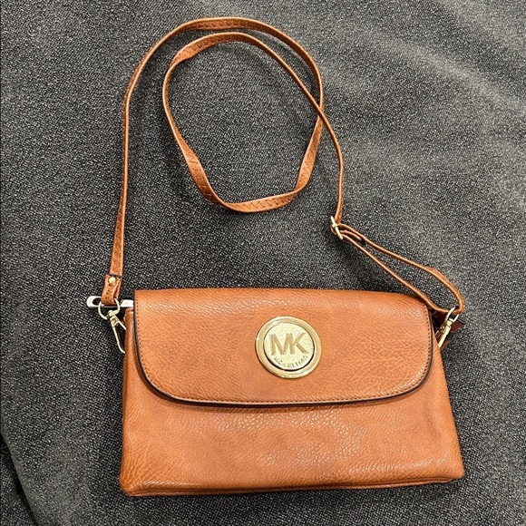 Michael Kors Handbags - Michael Kors Brown Leather Crossbody Bag